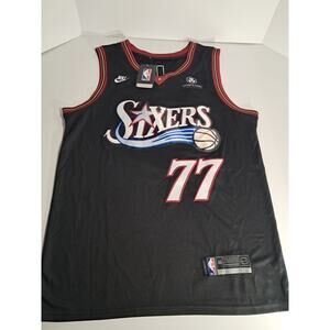 Philadelphia 76ers V.J. Edgecombe #77 Swingman Jersey Black Mens Size 48 L